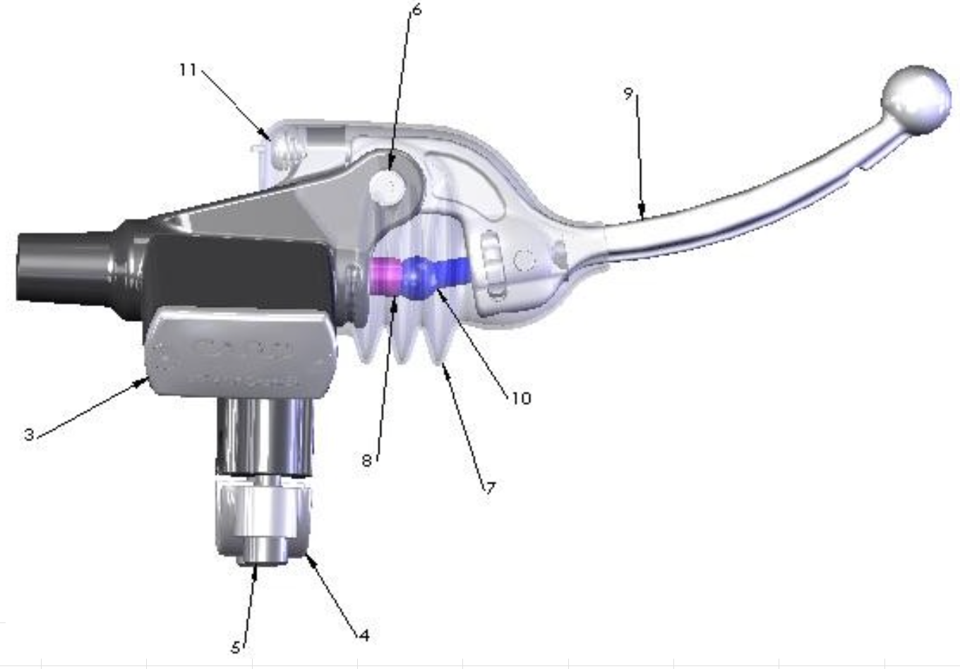 2014 Cobra CX65 Parts – Front Brakes – Master Cylinder