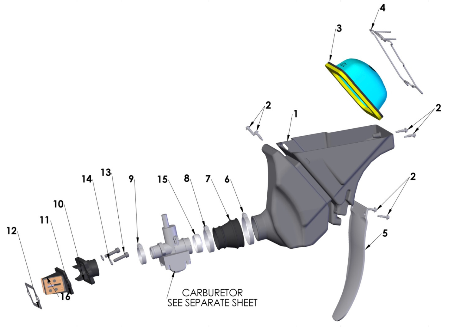 Cobra 50SR (King) 2016 Parts – Airbox & Inlet System