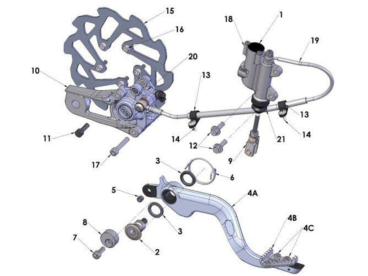 R/B BAMU0013 - MASTER CYLINDER - REAR BRAKE - FORMULA